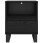Preview: Bettschrank Schwarz Eichen-Optik 40 x 35 x 50 cm Holzwerkstoff