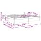Preview: Bettrahmen Wachsbraun 180 x 200 cm Massivholz Kiefer