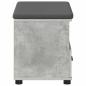 Preview: Flurbank Beton Grau 60 x 38 x 46 cm Spanplatte und Polsterstoff