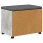 Preview: Flurbank Beton Grau 60 x 38 x 46 cm Spanplatte und Polsterstoff