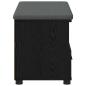 Preview: Flurbank mit Kissen Schwarz Eichen-Optik 80 x 38 x 46 cm