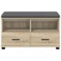 Preview: Flurbank mit Kissen mit Schubladen Sonoma-Eiche 80 x 38 x 46 cm
