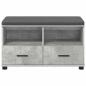 Preview: Flurbank Beton Grau 80 x 38 x 46 cm Spanplatte und Polsterstoff