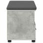 Preview: Flurbank Beton Grau 80 x 38 x 46 cm Spanplatte und Polsterstoff
