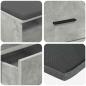 Preview: Flurbank Beton Grau 80 x 38 x 46 cm Spanplatte und Polsterstoff