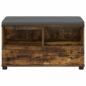 Preview: Flurbank mit Kissen Geräucherte Eiche 80 x 38 x 46 cm