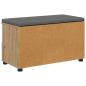 Preview: Flurbank mit Kissen mit Speicher Artisan-Eiche 80 x 38 x 46 cm