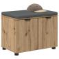 Preview: Flurbank mit Kissen mit Speicher Artisan-Eiche 60 x 38 x 46 cm