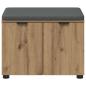 Preview: Flurbank mit Kissen mit Speicher Artisan-Eiche 60 x 38 x 46 cm