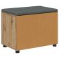 Preview: Flurbank mit Kissen mit Speicher Artisan-Eiche 60 x 38 x 46 cm