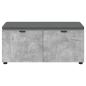 Preview: Flurbank mit Kissen mit Speicher Beton Grau 100 x 38 x 46 cm