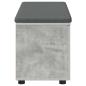 Preview: Flurbank mit Kissen mit Speicher Beton Grau 100 x 38 x 46 cm