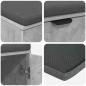 Preview: Flurbank mit Kissen mit Speicher Beton Grau 100 x 38 x 46 cm