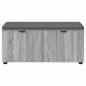 Preview: Flurbank mit Kissen mit Speicher Graues Sonoma 100 x 38 x 46 cm
