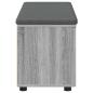 Preview: Flurbank mit Kissen mit Speicher Graues Sonoma 100 x 38 x 46 cm