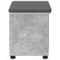 Preview: Flurbank mit Kissen Uni Beton Grau 60 x 38 x 46 cm