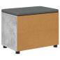 Preview: Flurbank mit Kissen Uni Beton Grau 60 x 38 x 46 cm