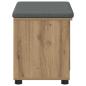 Preview: Flurbank mit Kissen Uni Artisan-Eiche 60 x 38 x 46 cm