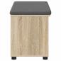 Preview: Flurbank mit Kissen Uni Sonoma-Eiche 80 x 38 x 46 cm