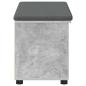 Preview: Flurbank mit Kissen Uni Beton Grau 80 x 38 x 46 cm
