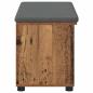 Preview: Flurbank mit Kissen Uni Altholz 80 x 38 x 46 cm