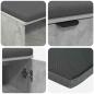 Preview: Flurbank mit Kissen Uni Beton Grau 100 x 38 x 46 cm