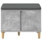 Preview: Flurbank mit Kissen mit Speicher Beton Grau 60 x 38 x 46 cm
