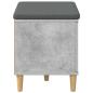 Preview: Flurbank mit Kissen mit Speicher Beton Grau 60 x 38 x 46 cm