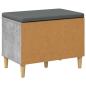 Preview: Flurbank mit Kissen mit Speicher Beton Grau 60 x 38 x 46 cm