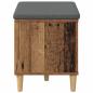 Preview: Flurbank mit Kissen mit Speicher Altholz 60 x 38 x 46 cm
