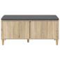 Preview: Flurbank mit Kissen mit Speicher Sonoma-Eiche 60 x 38 x 46 cm