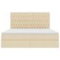 Preview: Aufbewahrungsbett mit Matratze Creme 160 x 200 cm Polyester