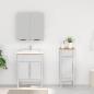 Preview: Badezimmermöbel-Set mit Regal 2 pcs Weiß Massives Kiefernholz