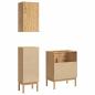 Preview: Badezimmermöbel-Set 3 pcs Wachsbraun Massives Kiefernholz