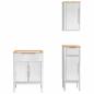 Preview: Badezimmermöbel-Set mit Regal 3 pcs Weiß Massives Kiefernholz