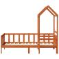 Preview: Tagesbett Set Wachsbraun Massives Kiefernholz