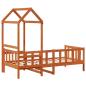 Preview: Tagesbett Set Wachsbraun Massives Kiefernholz