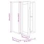 Preview: Badezimmer-Wandschrank mit Regal FLORO Weiß 35 x 30 x 60 cm