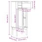 Preview: Badezimmerschrank mit Regal FLORO Wachsbraun 35 x 30 x 90 cm