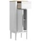 Preview: Badezimmerschrank FLORO Weiß 35 x 30 x 90 cm Massivholz Kiefer