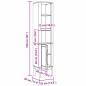 Preview: Bad hoher Schrank Wachsbraun 36 x 30 x 160 cm Massivholz Kiefer