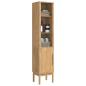 Preview: Bad hoher Schrank Wachsbraun 36 x 30 x 160 cm Massivholz Kiefer