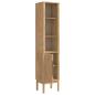 Preview: Bad hoher Schrank Wachsbraun 36 x 30 x 160 cm Massivholz Kiefer