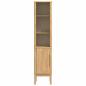 Preview: Bad hoher Schrank Wachsbraun 36 x 30 x 160 cm Massivholz Kiefer