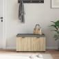 Preview: Flurbank mit Kissen mit Speicher Sonoma-Eiche 80 x 38 x 46 cm