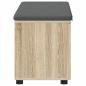 Preview: Flurbank mit Kissen mit Speicher Sonoma-Eiche 80 x 38 x 46 cm