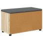 Preview: Flurbank mit Kissen mit Speicher Sonoma-Eiche 80 x 38 x 46 cm