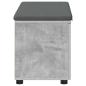 Preview: ARDEBO.de - Flurbank mit Kissen mit Speicher Beton Grau 80 x 38 x 46 cm