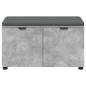 Preview: Flurbank mit Kissen mit Speicher Beton Grau 80 x 38 x 46 cm