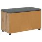 Preview: Flurbank mit Kissen mit Speicher Artisan-Eiche 80 x 38 x 46 cm